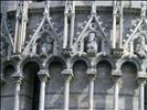 )Detail from the sides of the Baptistery Pisa